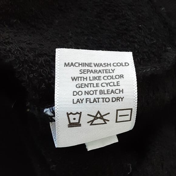 Year of Ours Varsity Ringer Sweatshirt Black Terry Womens M Made in the USA - Picture 9 of 13